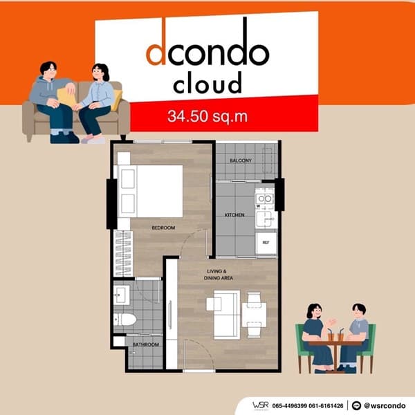 dcondo cloud Don Mueang คอนโด ใกล้สนามบินดอนเมือง Fully Furnished พร้อมเข้าอยู่ เดินทางสะดวก โทร 082-9946364 6
