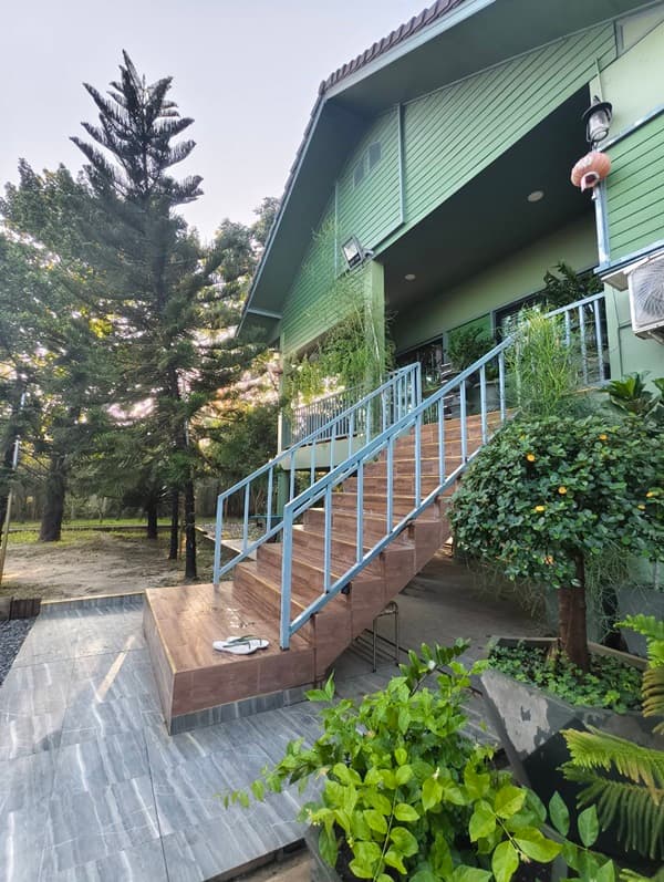 ขายบ้านสวน พร้อมที่ดิน รวม 3 ไร่ บึงกาสาม อ.หนองเสือ จ.ปทุมธานี น้ำไม่ท่วม เจ้าของขายเอง โทร.086-7777215 3