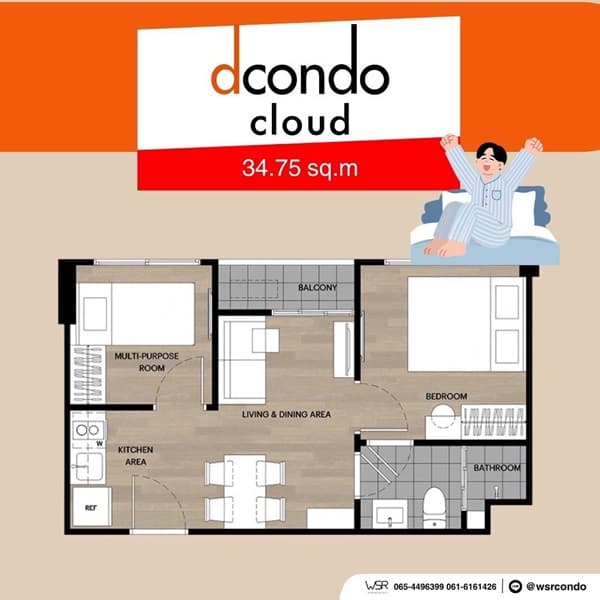 dcondo cloud Don Mueang คอนโดใหม่ ใกล้สนามบินดอนเมือง , รถไฟฟ้า เดินทางสะดวก โทร 0829946364 5