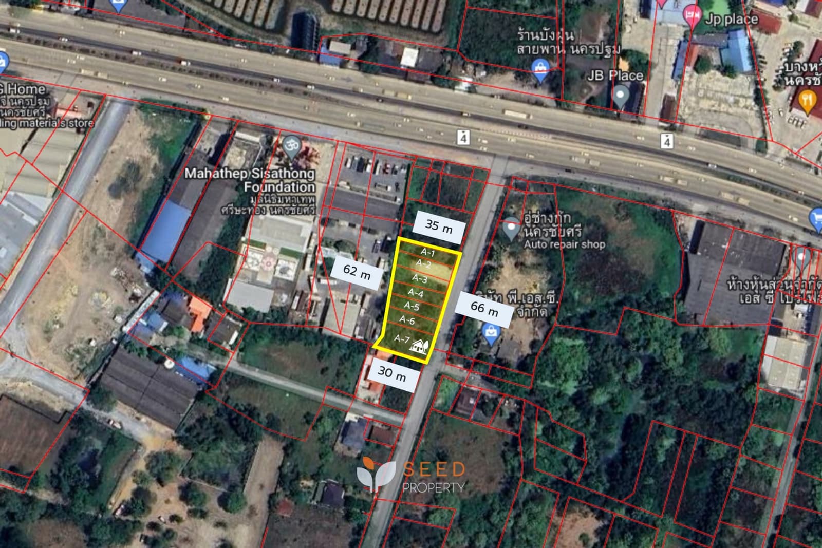 ขายที่ดินศีรษะทอง นครชัยศรี นครปฐม 7 แปลง รวม 489.4 ตร.ว. เจ้าของขายเอง พร้อมโอน