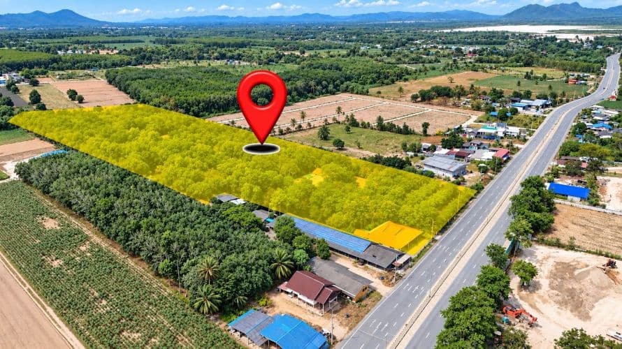 ขายที่ดิน 19ไร่ ติดถนน 3376 บ้านฉาง ระยอง